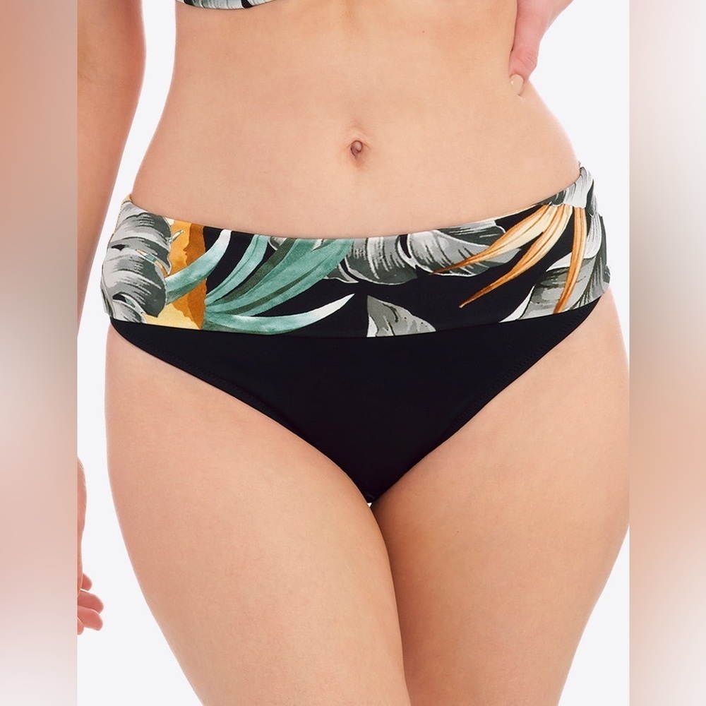 Fantasie XL Bamboo Grove Fold Over Brief Multi Print Bikini Swim Pant